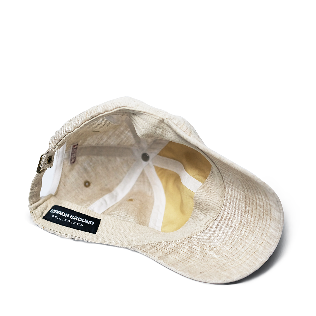 CG Monogram Linen Cap 'Ivory/Burgundy'