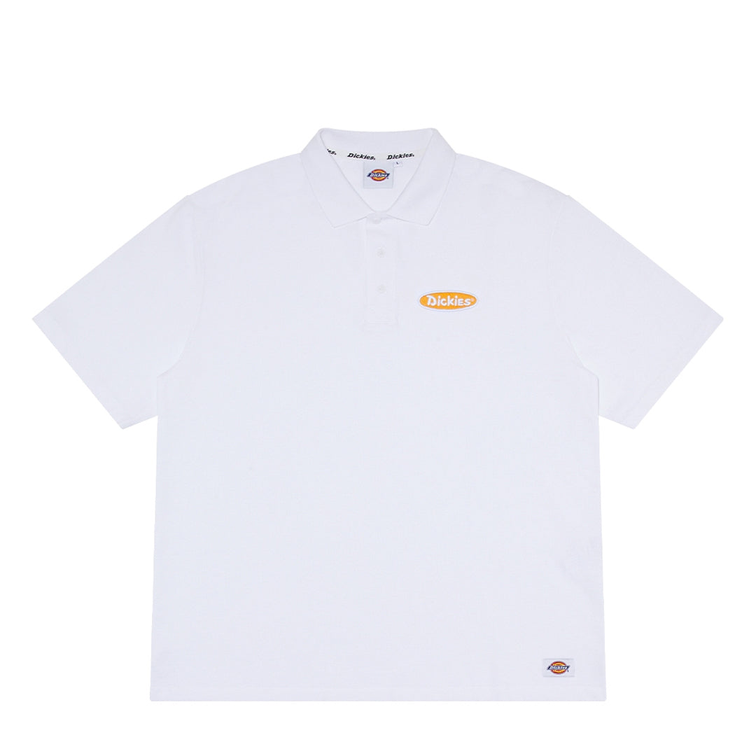 Embroidered Short-sleeved Polo Shirt 'White'