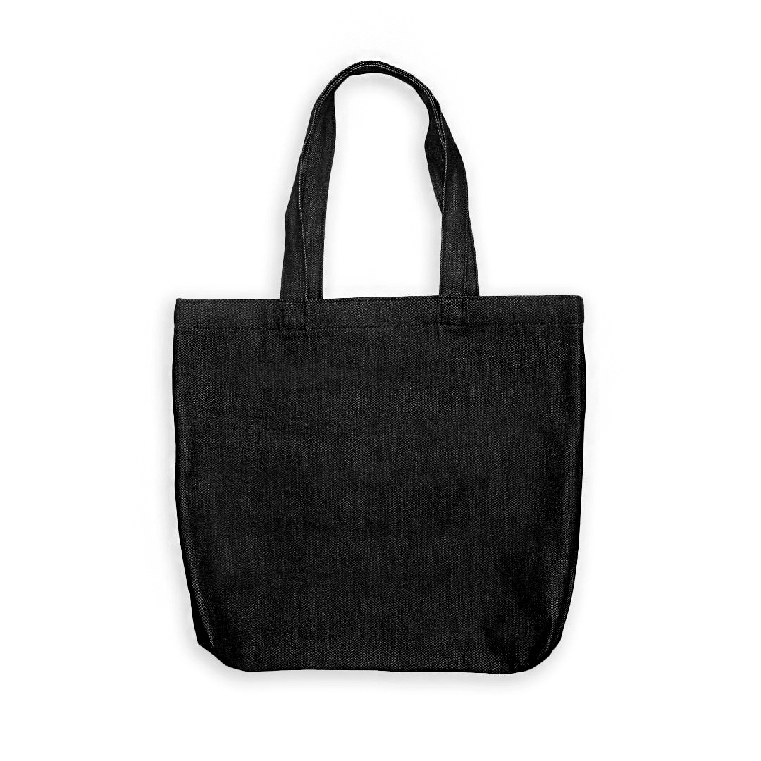 CG Black Denim Tote Bag