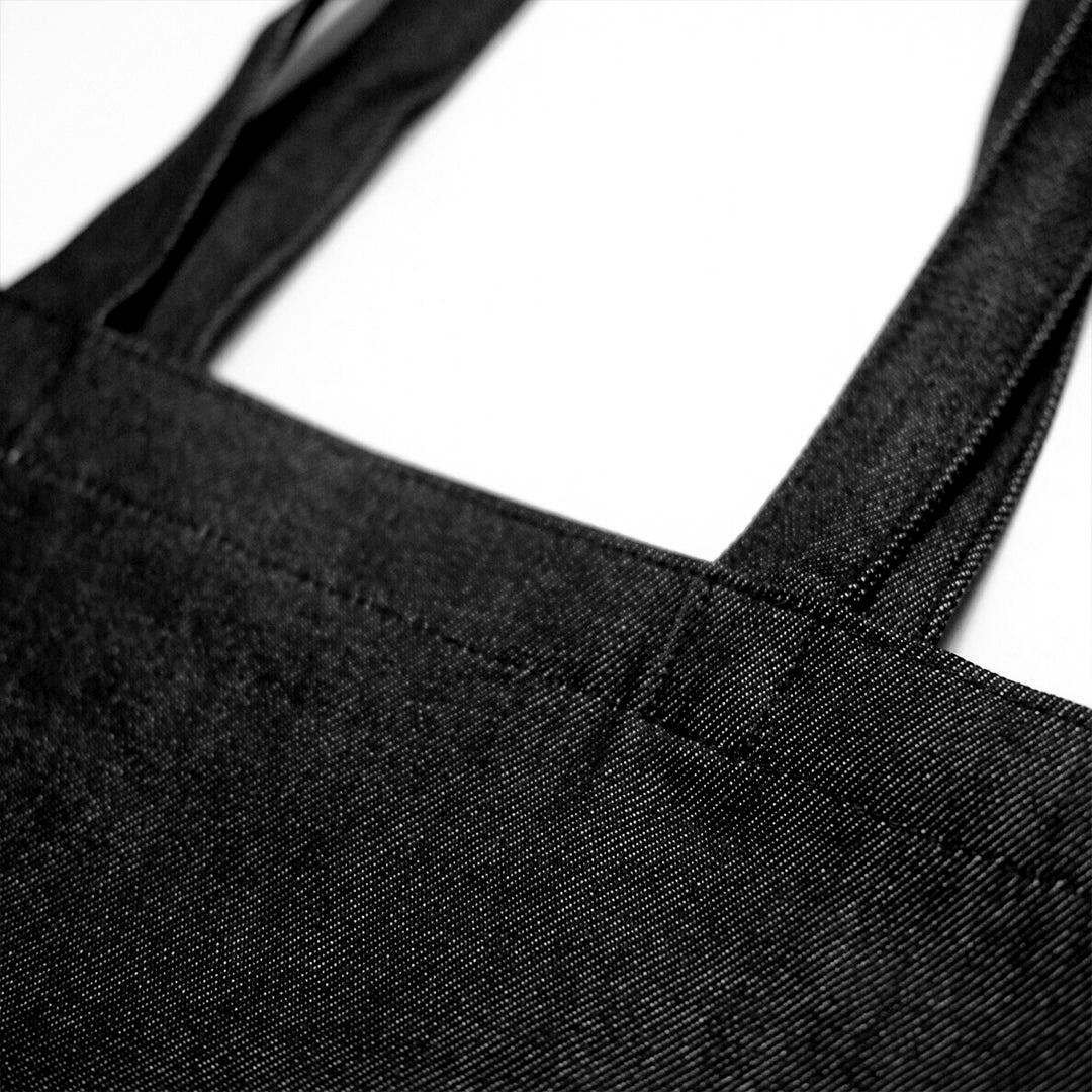 CG Black Denim Tote Bag