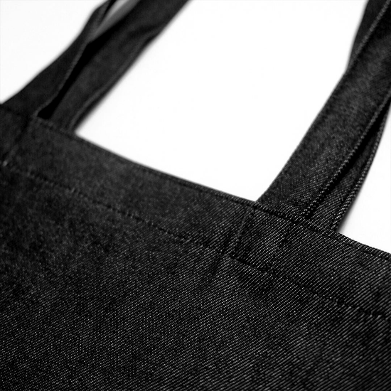 CG Black Denim Tote Bag