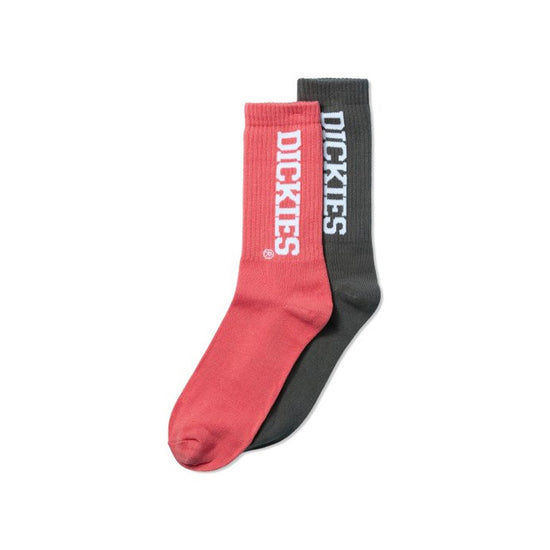 Load image into Gallery viewer, Multi Color Logo Socks &amp;#39;Tee Rose/Gray&amp;#39;
