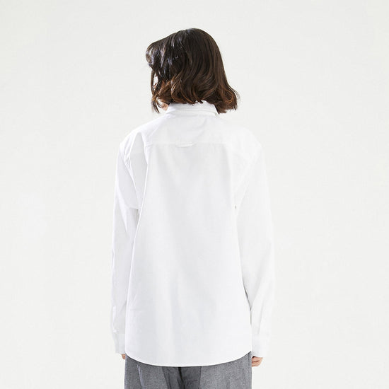 Poplin Long-sleeved 'White'