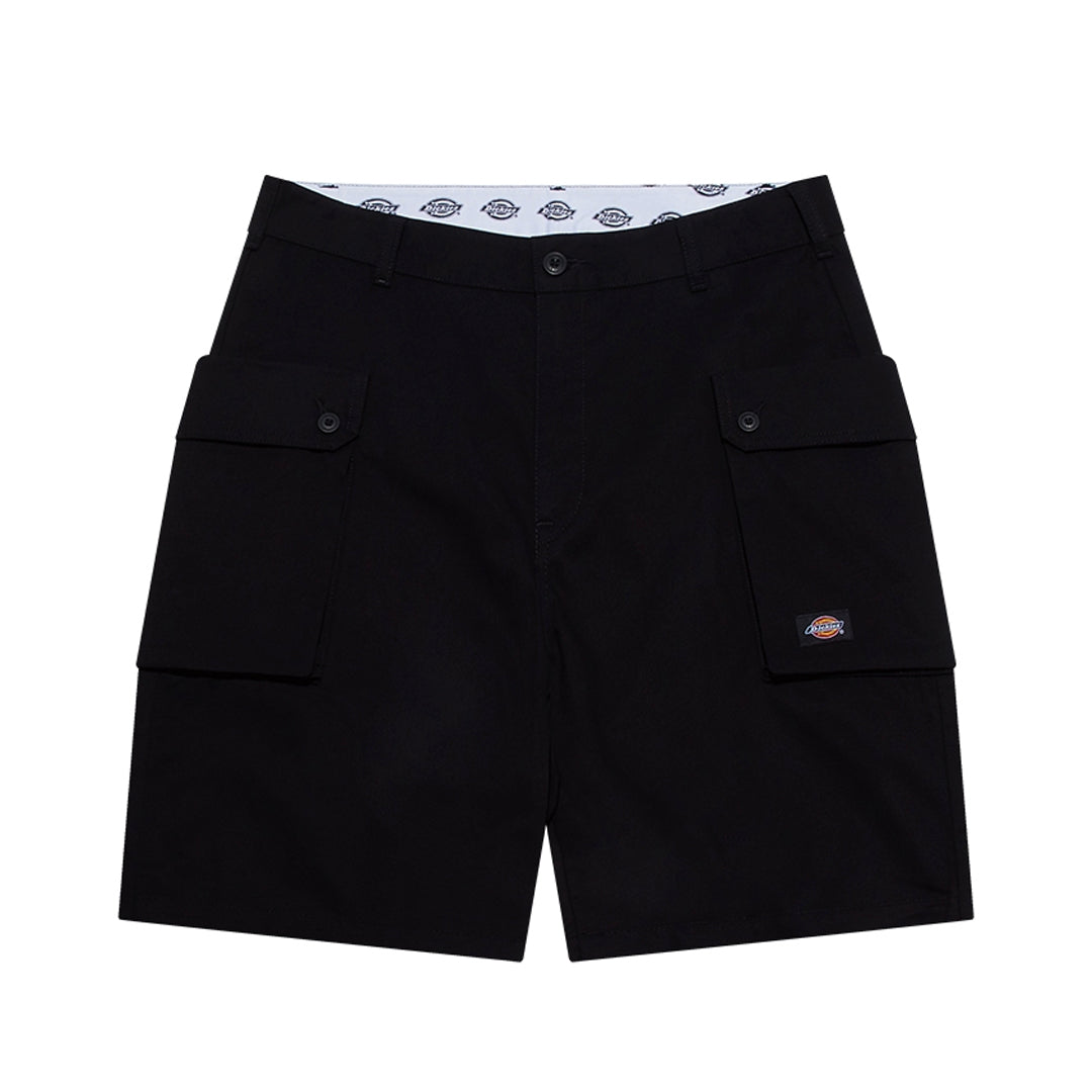 Load image into Gallery viewer, Twill Pocket Straight Shorts &amp;#39;Black&amp;#39;
