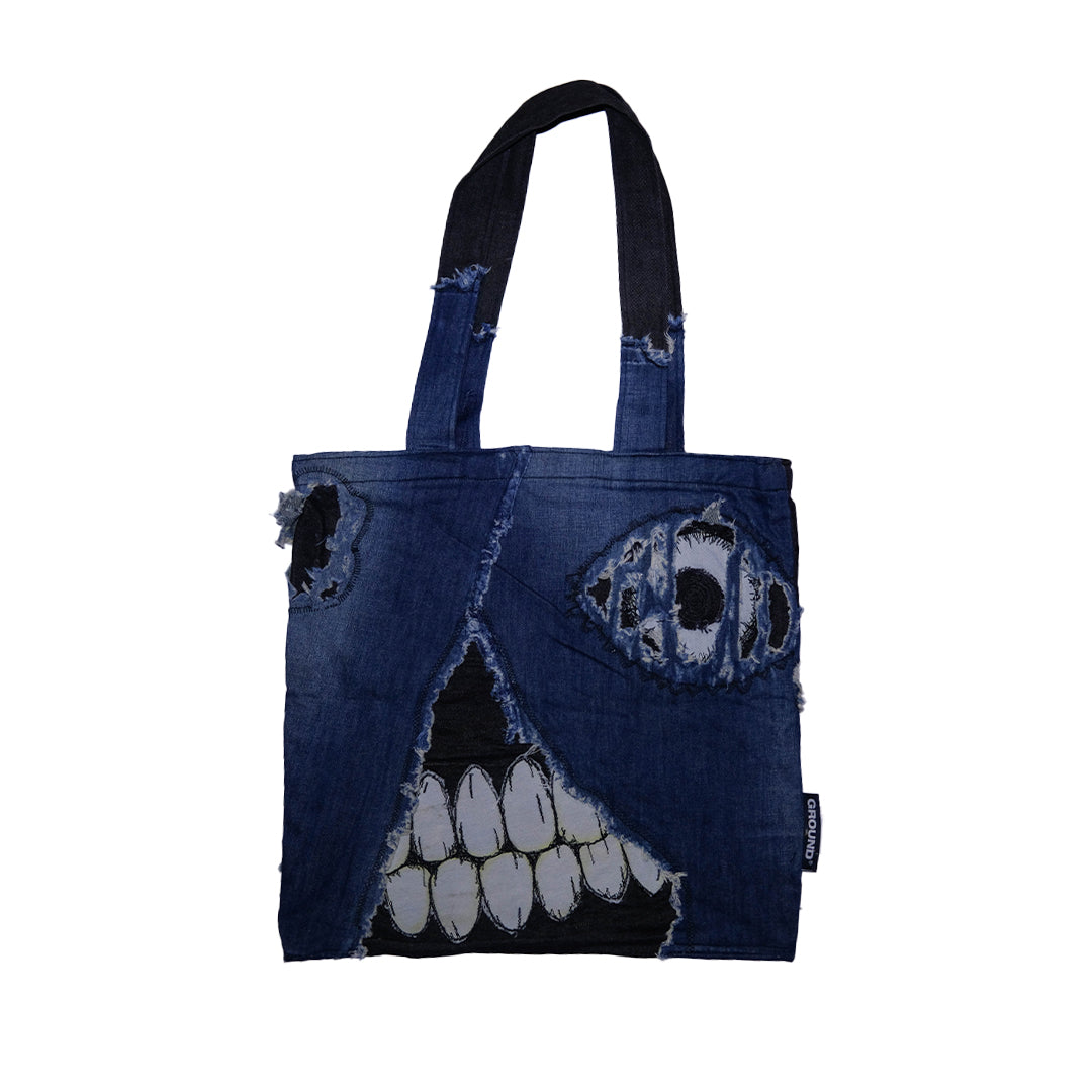 Unique Artwork Denim Tote Bag 8