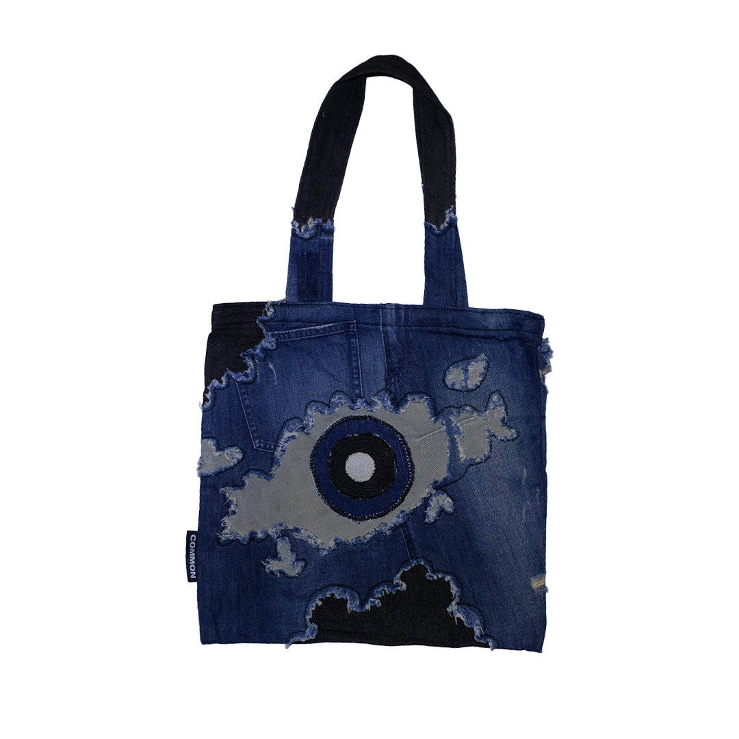 Unique Artwork Denim Tote Bag 8