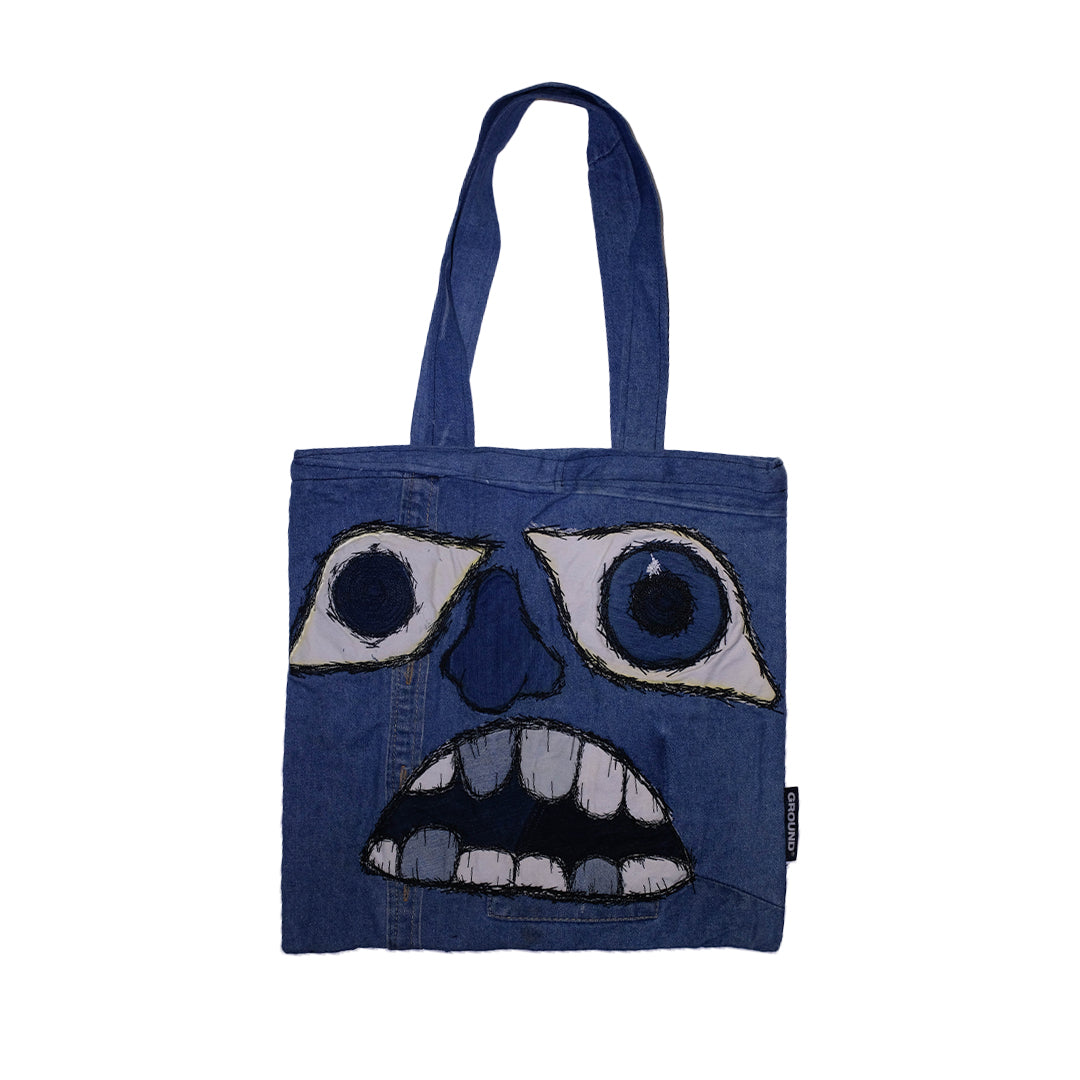 Unique Artwork Denim Tote Bag 6