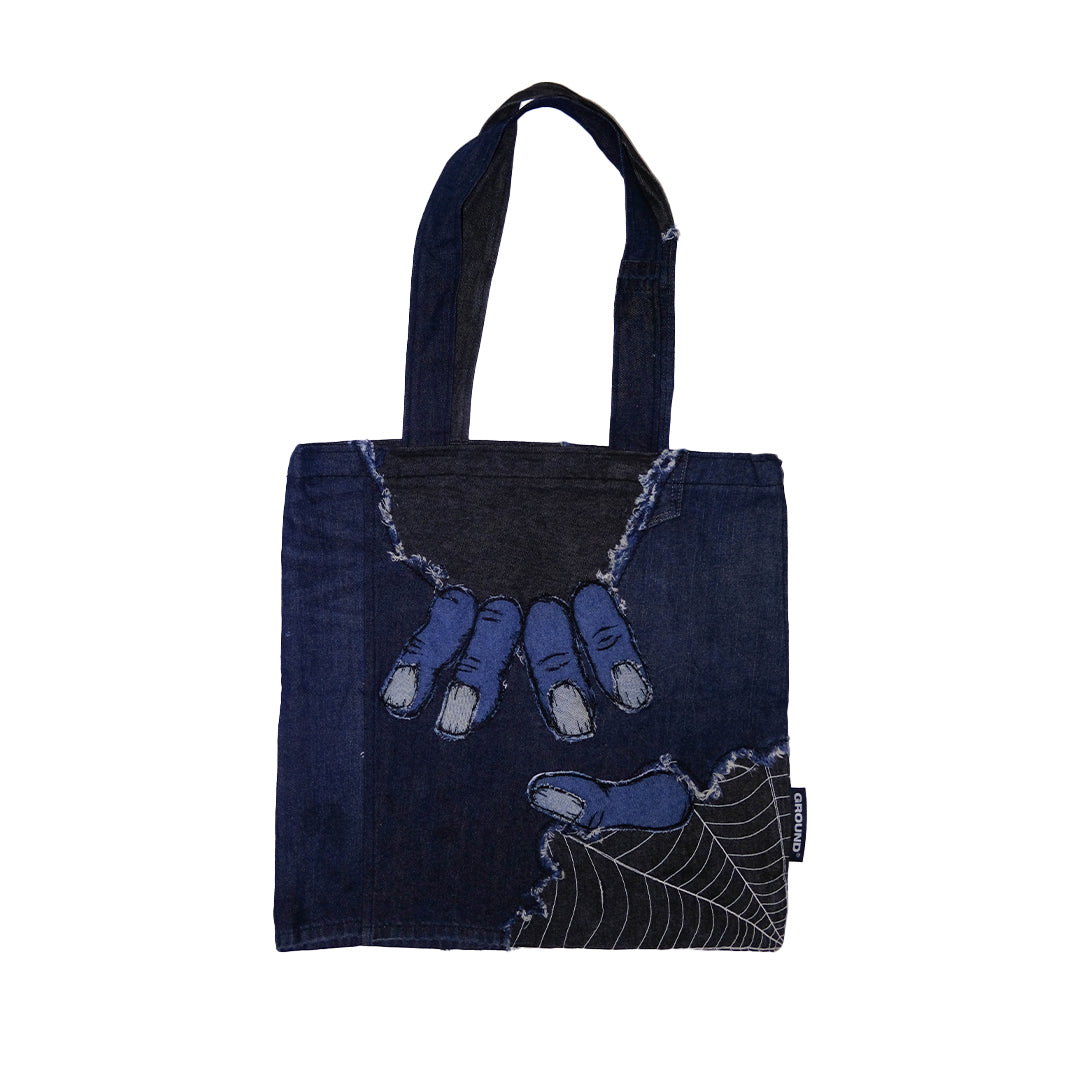 Unique Artwork Denim Tote Bag 4