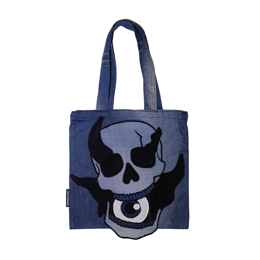 Unique Artwork Denim Tote Bag 18