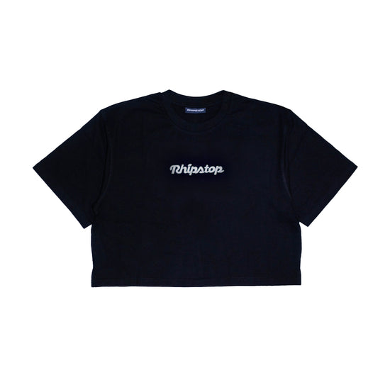 Script V2 Ladies Crop Top 'Black/White'