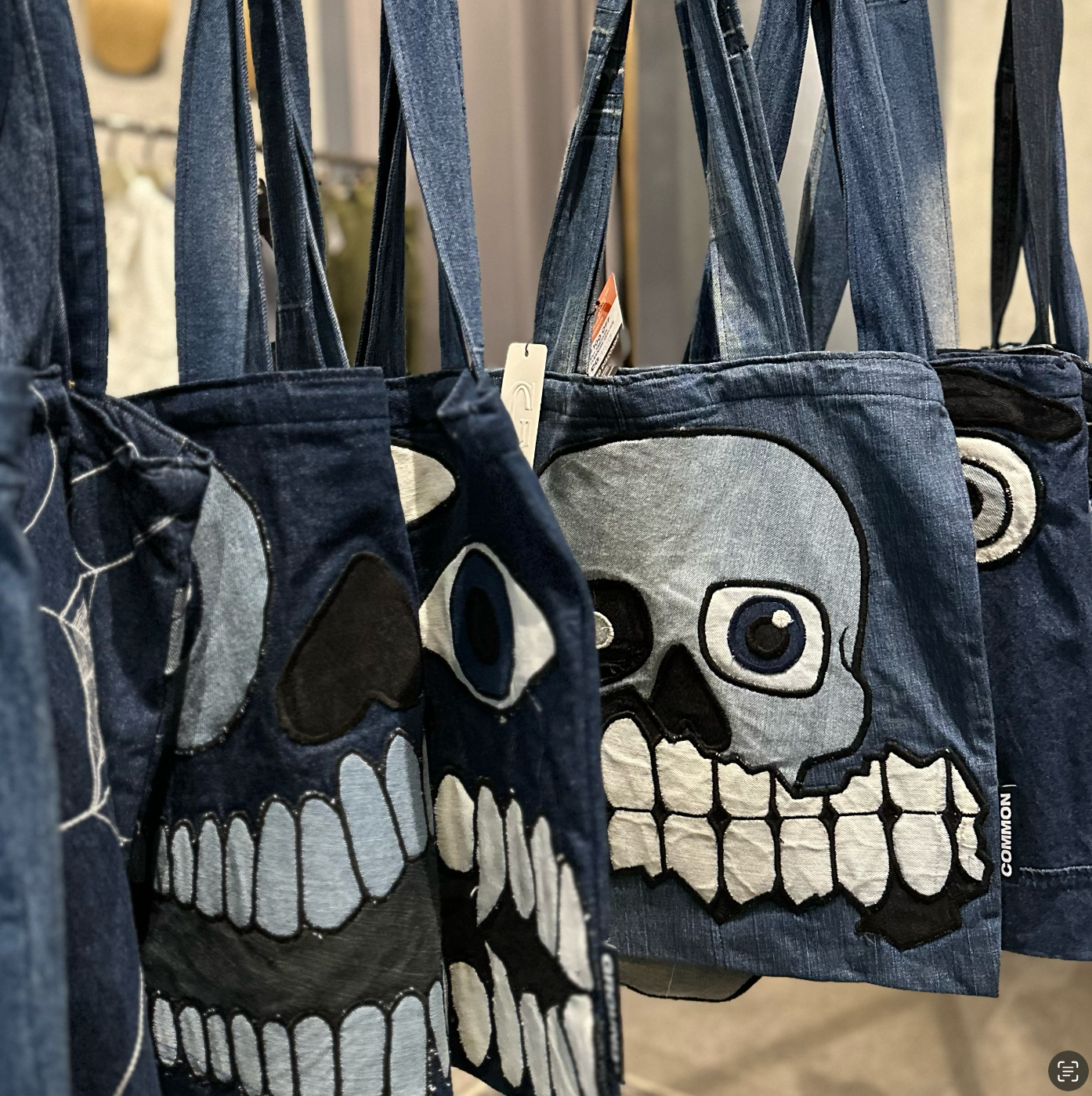Unique Artwork Denim Tote Bag (1 of 1)